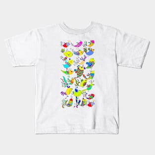 Cute Fantasy Birds Kids T-Shirt